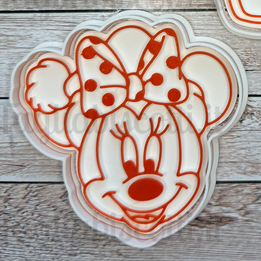 Tagliabiscotti visi famiglia topolino in set natalizio - Natale