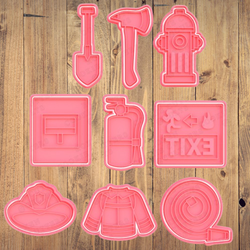 Pompiers Mod1 - Pompiers - Emporte-pièce - Emporte-pièce pour biscuits et décorations de gâteaux