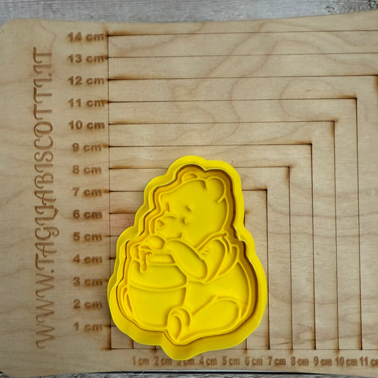 orso orsetto e vaso di miele - cartoni - Cookies Cutter - Formina per Biscotti e Pasta di zucchero