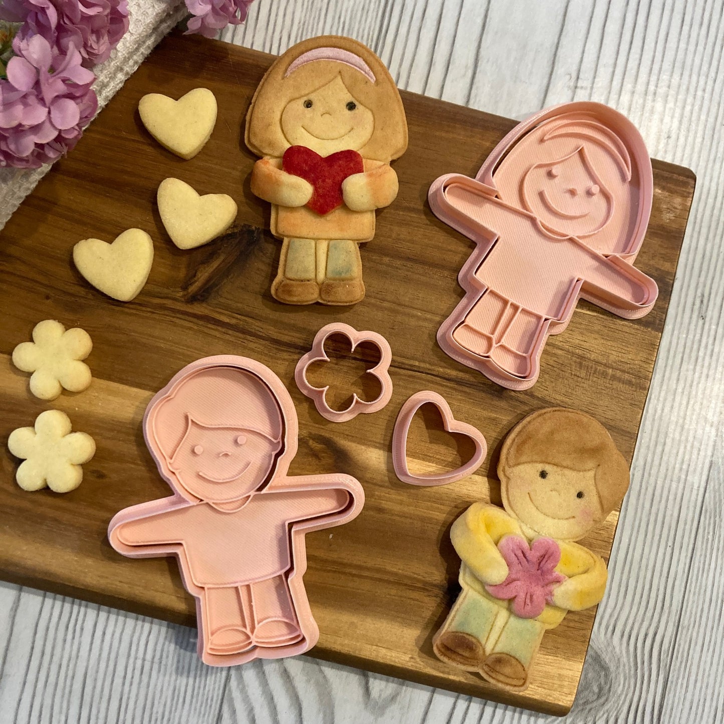 Festa della mamma - Tagliabiscotti - Bambino -Bambina - Cookie cutter - 10 cm