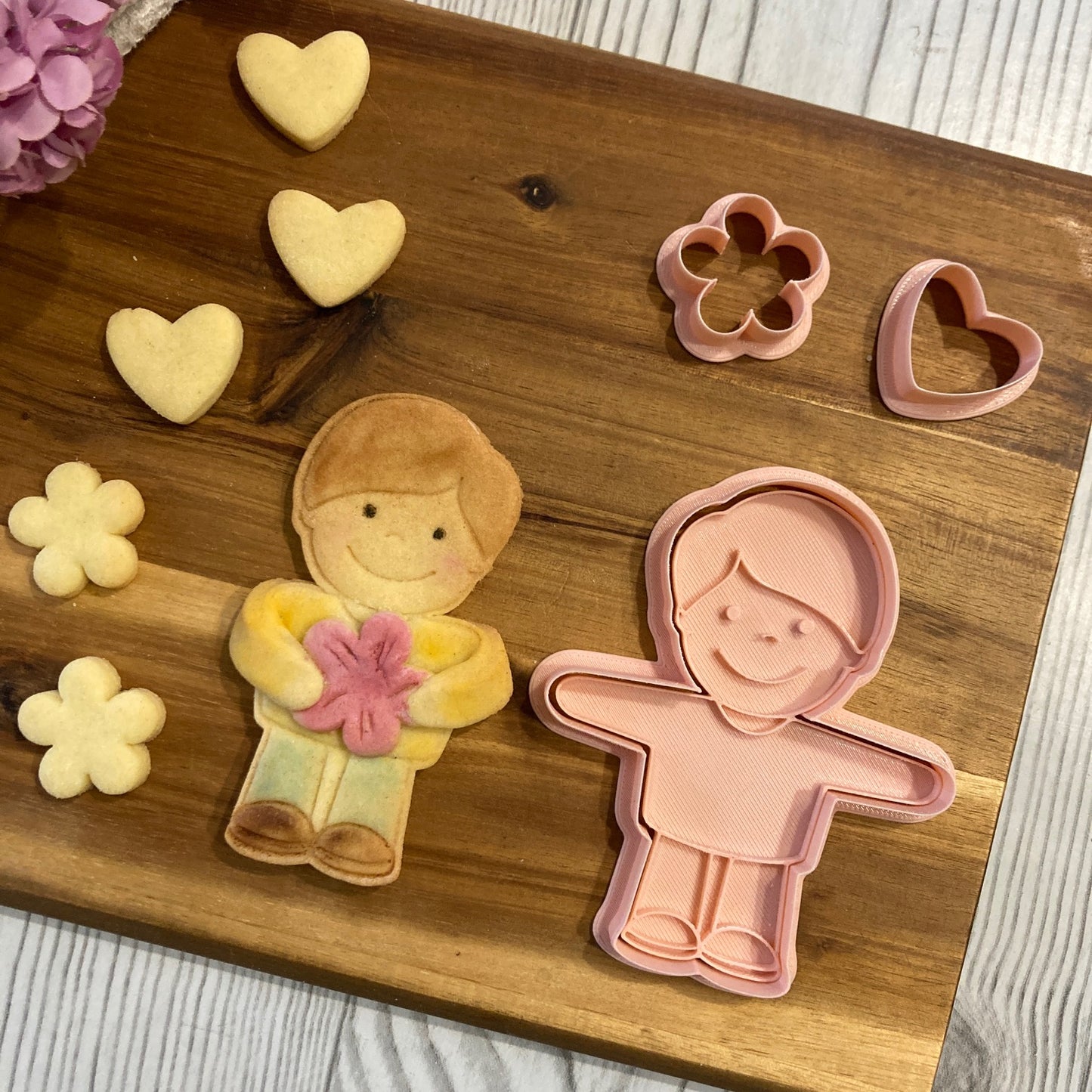 Festa della mamma - Tagliabiscotti - Bambino -Bambina - Cookie cutter - 10 cm