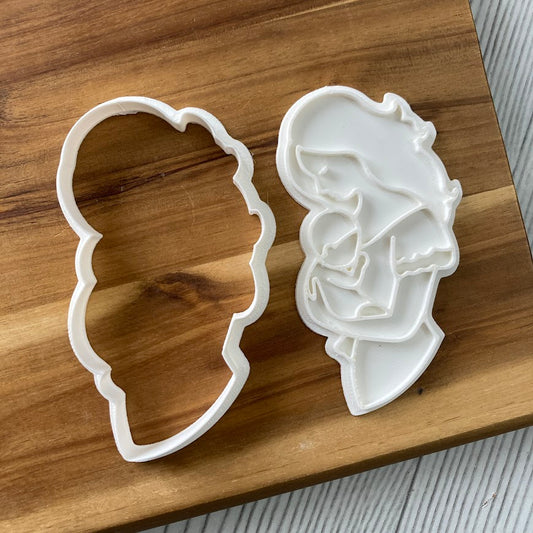 Festa della Mamma -Mamma - bimbo - abbraccio  - Cookies Cutter - Formina per biscotti o torte - tagliabiscotti - siluette mamma