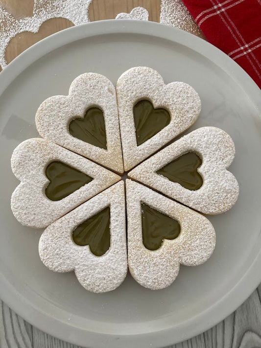 Cookie Cake Mod.6 - Crostata biscotto componibile - Divisa “Facile & Perfetta” – Set Cookie Cutter per Fette Precise