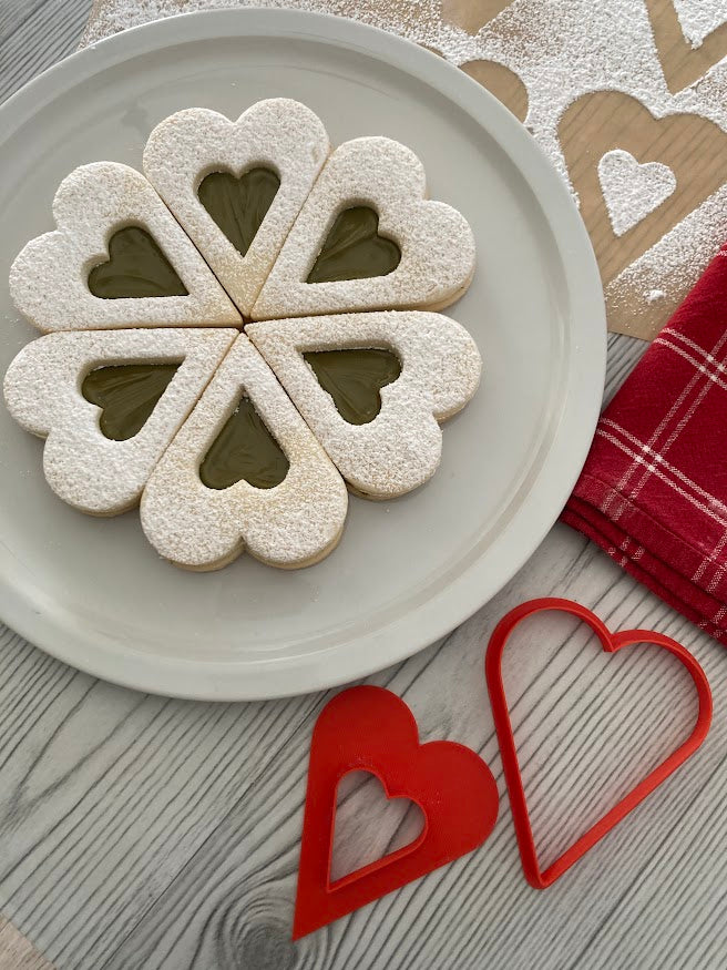 Cookie Cake Mod.6 - Crostata biscotto componibile - Divisa “Facile & Perfetta” – Set Cookie Cutter per Fette Precise