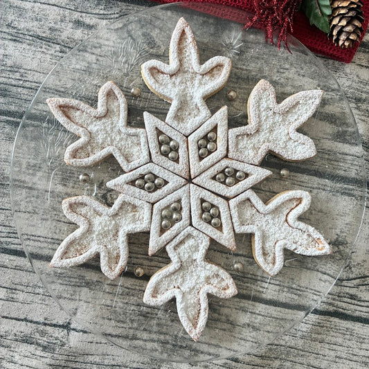 Set Tagliabiscotti Fiocco di Neve – Torta Biscotto Natalizia - Crostata componibile mod.23