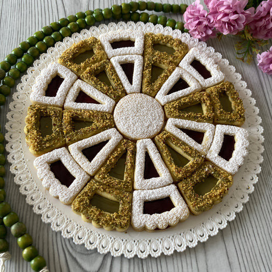 Cookie Cake Mod. 01 - Set Tagliabiscotti “Torta Biscotto” Componibile – Crostata diametro 22 cm - Divisa “Facile & Perfetta” – Cookie Cutter per porzioni precise