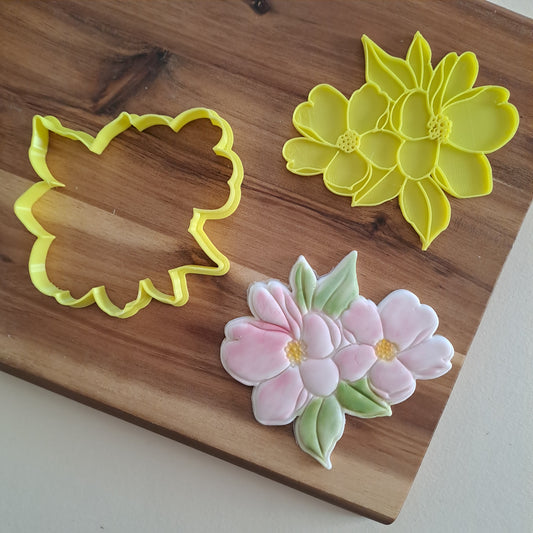 Fiore Ciliegio doppio Mod.1 -Formina - Cookie cutter - Stampo per Biscotti e pasta di zucchero